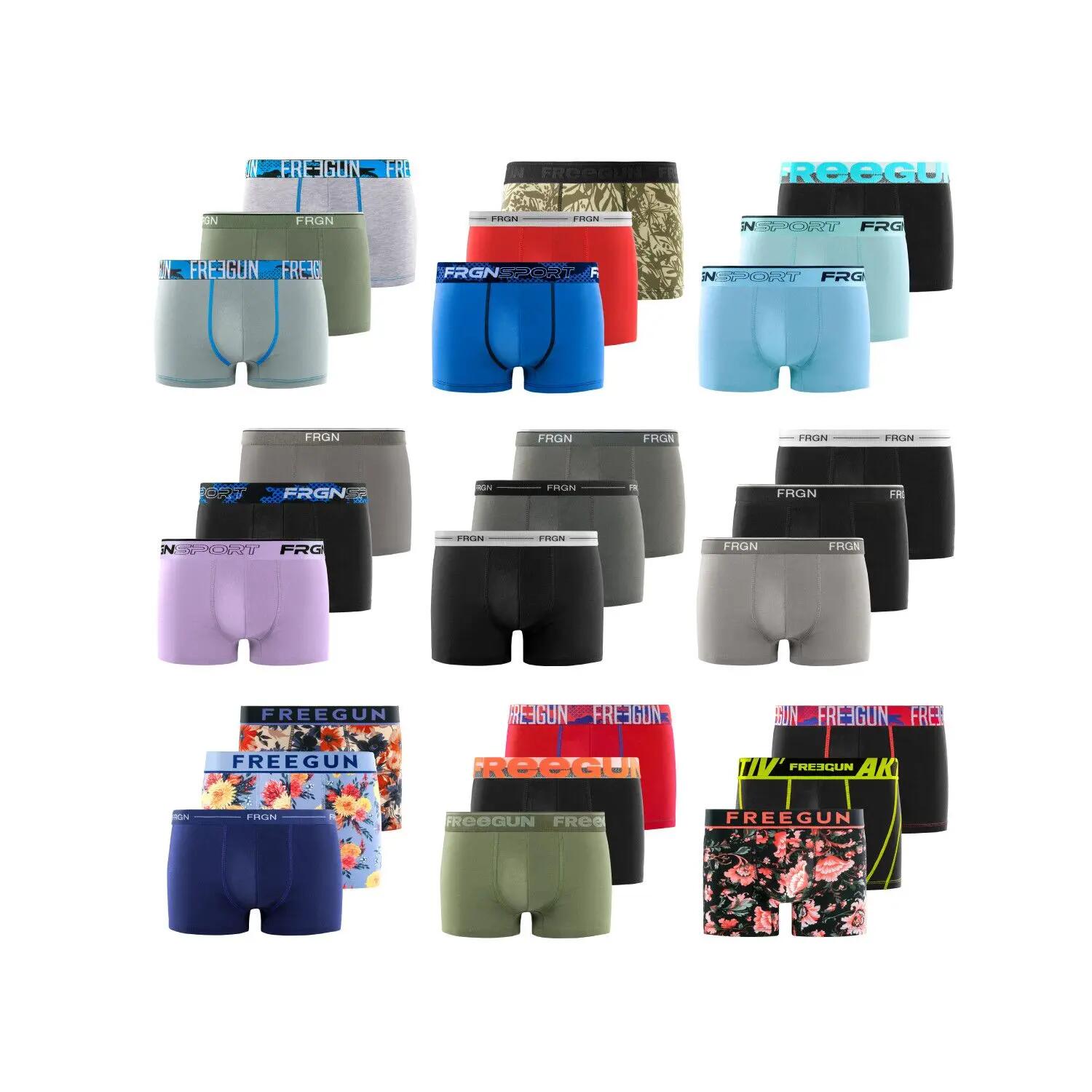 Pack Surprise de 6 Boxers coton homme 3/4