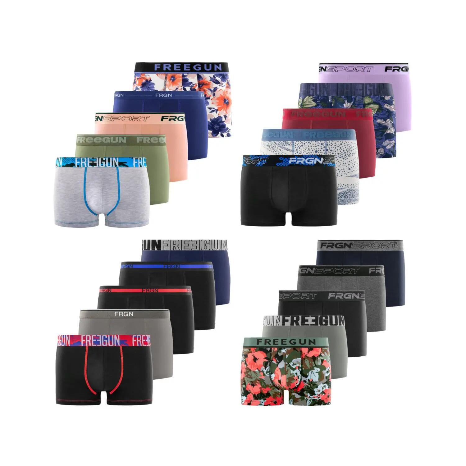 Pack Surprise de 5 Boxers homme en coton 3/4