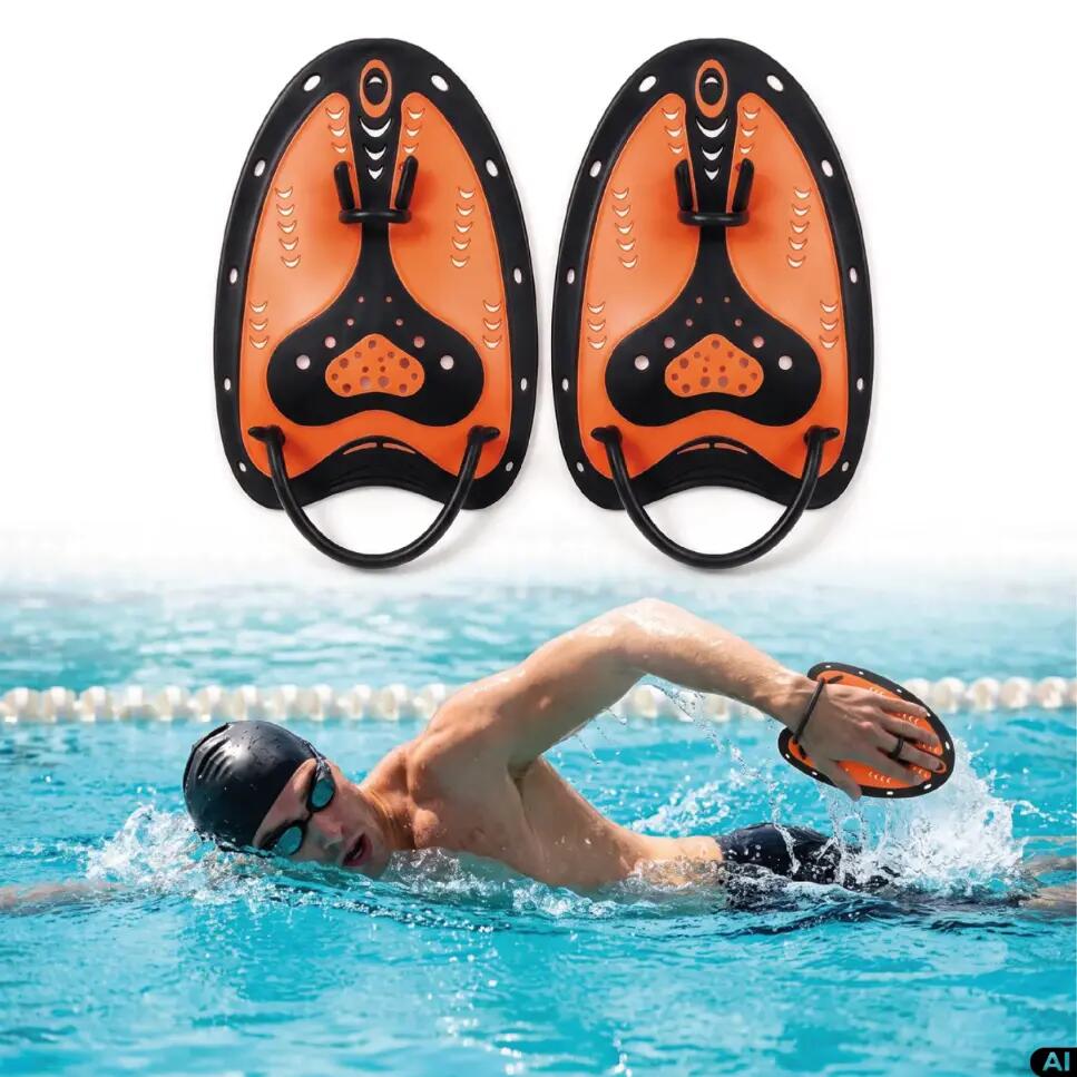 Wiosełka pływackie treningowe na basen do pływania Aqua-Sport Power Paddle 1/6