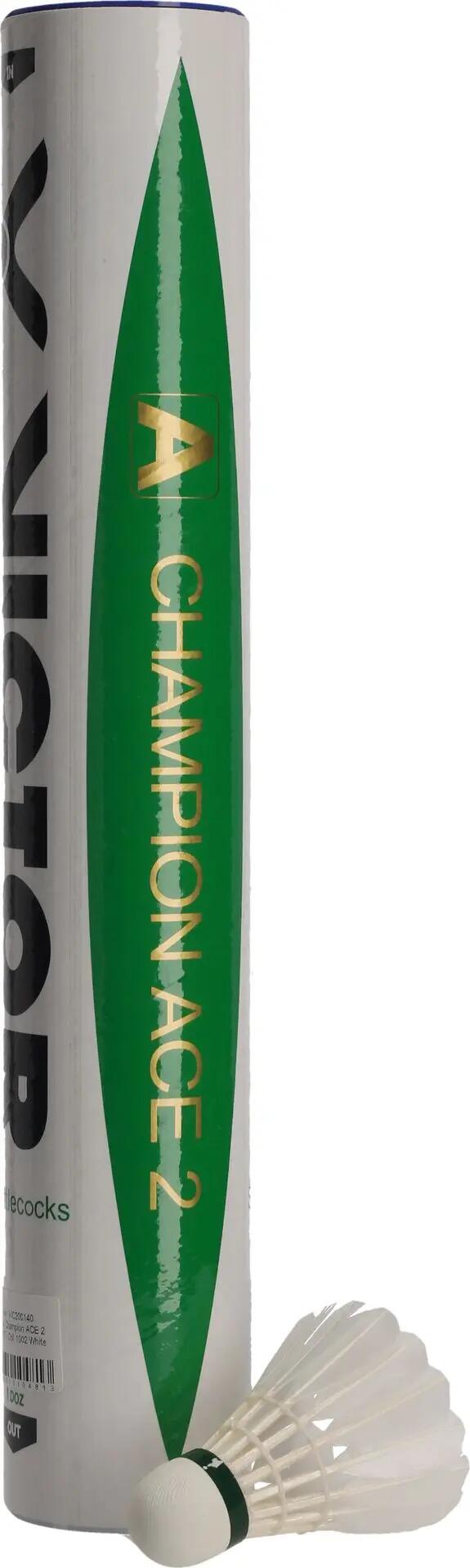 victor Shuttlecock Champion ACE 2 Federn und Kork – 1002 White 3/4