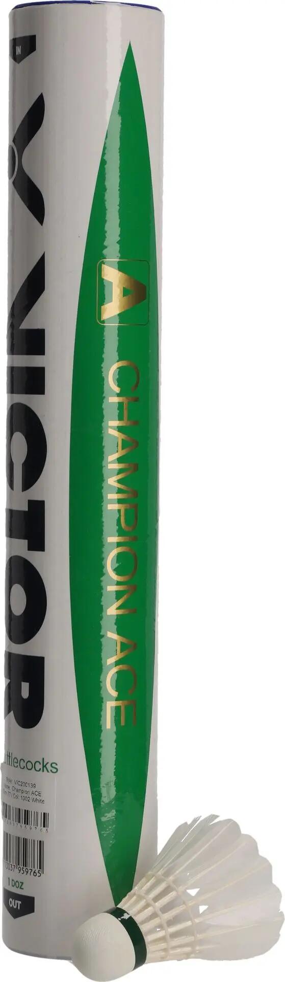 victor Shuttlecock Champion ACE en plumes et liège – 1002 White 2/3