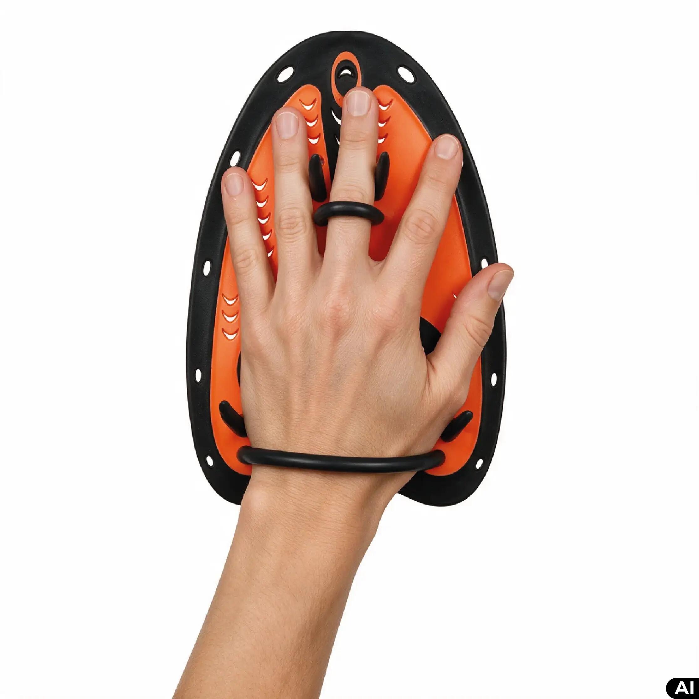 Wiosełka pływackie treningowe na basen do pływania Aqua-Sport Power Paddle 3/6