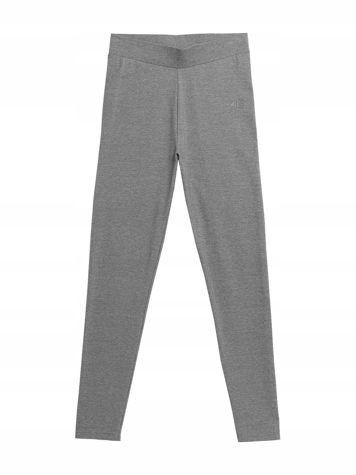 LEGGINSY DAMSKIE 4F DZIANINOWE SPORTOWE TTIGF063 XS  KOLOR SZARY 2/3