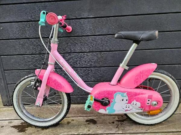 Entre Particuliers - Vélo 14 pouces Btwin 500 rose 3/3