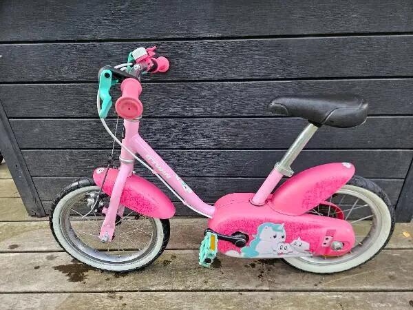 Entre Particuliers - Vélo 14 pouces Btwin 500 rose 2/3