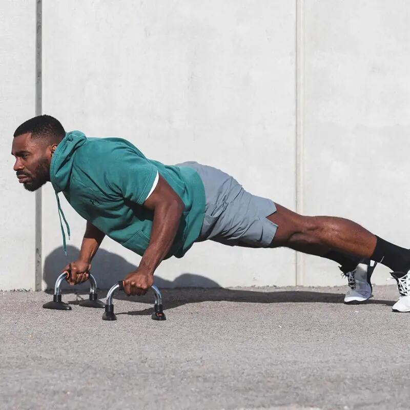 Poignées de pompes Sveltus noires ergonomiques pour cross training 6/7