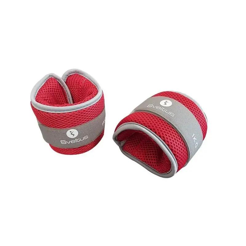 Aquaband 2x1kg Sveltus red weighted cuffs for wrists/ankles 5/6
