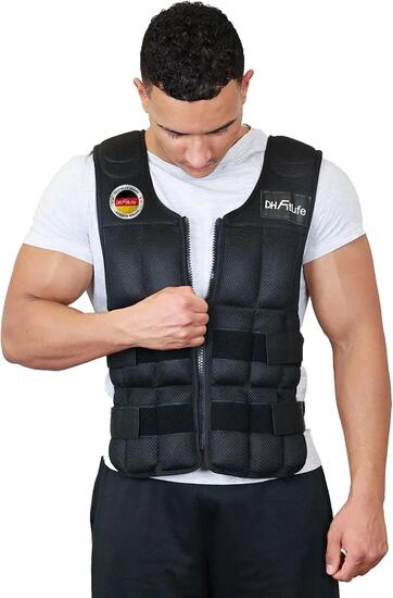 Gilet Lesté Réglable 30 kg avec 38 blocs lestés en sable de fer