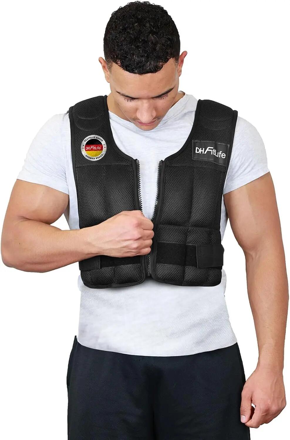 Gilet Lesté Réglable 10 kg avec 26 blocs lestés en sable de fer 1/7