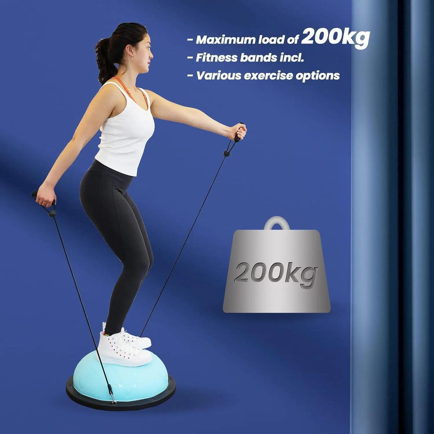 Balance Ball, Balance Board Halbkugel bis 200 kg, Ø 60 × 22 cm 6/6
