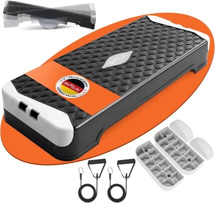 Stepper Maison Réglable 3-en-1, 10/15 cm, Balance Training, charge 120 kg
