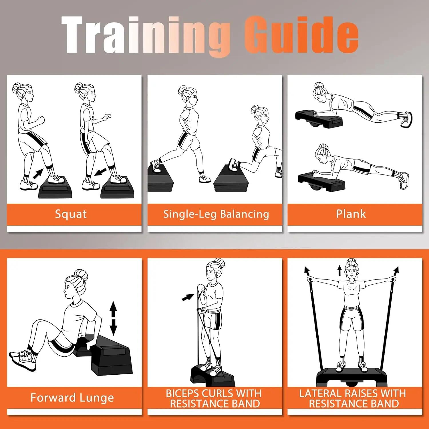 3-in-1 Steppbrett 10/15cm, Aerobic Stepper für Zuhause bis 120kg 7/7