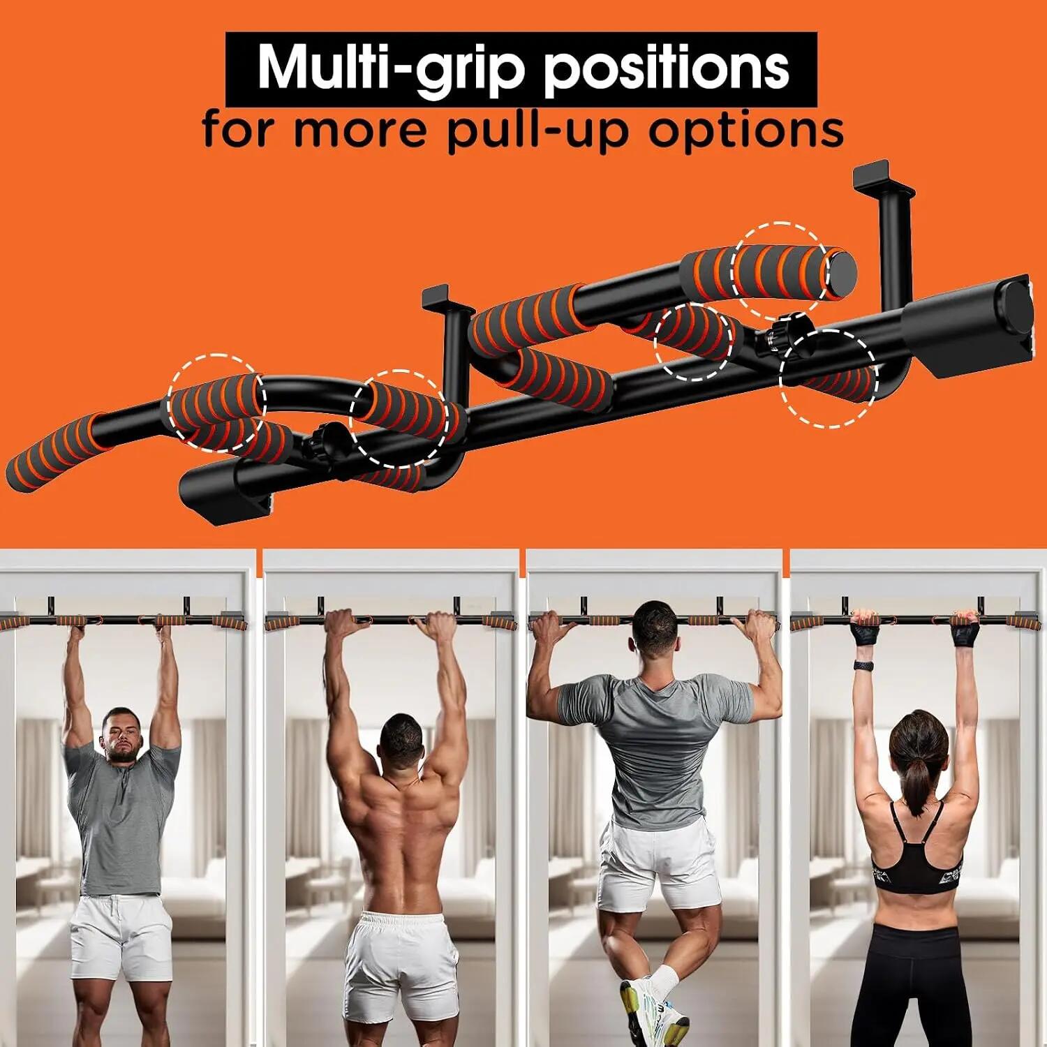 Klimmzugstange Türrahmen, 10 Griffe Pull Up Bar, bis 200 kg 6/7