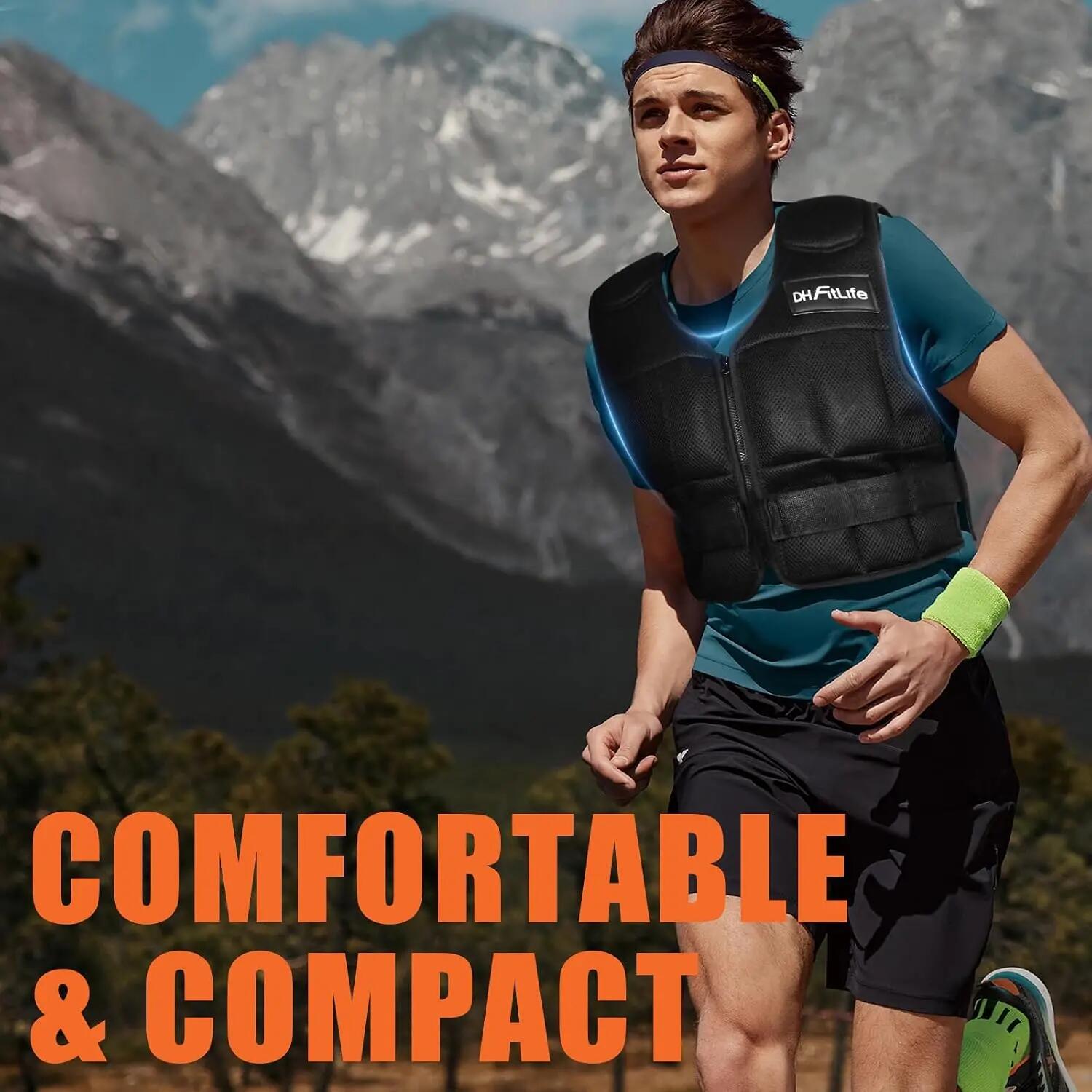 Gilet Lesté Réglable 10 kg avec 26 blocs lestés en sable de fer 3/7