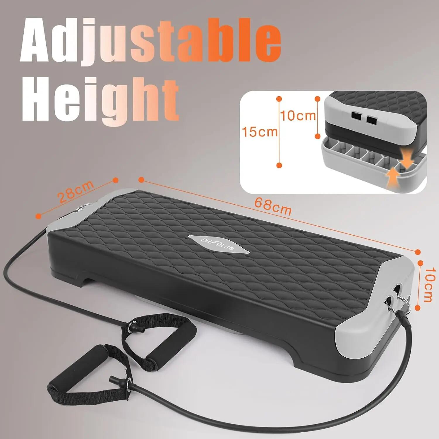 3-in-1 Steppbrett 10/15cm, Aerobic Stepper für Zuhause bis 120kg 6/7