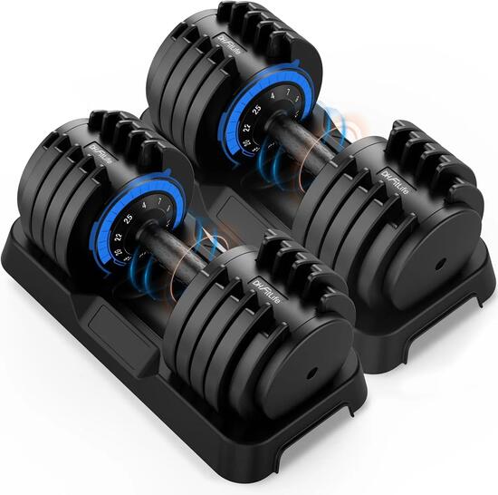 25kg verstellbare Hanteln Set, 10 Stufen, Kurzhanteln 10-in-1