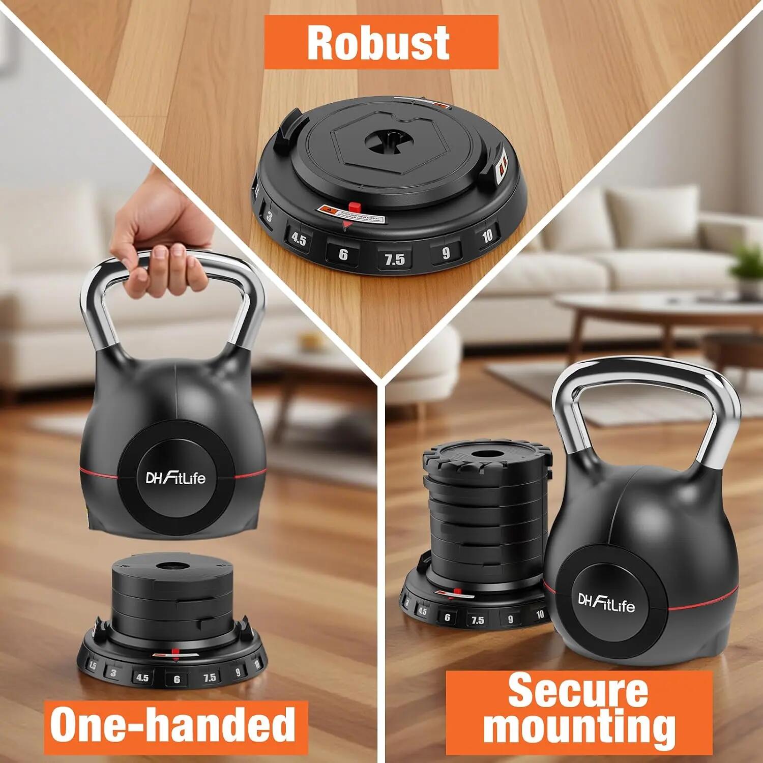 7-in-1 Kettlebell Set, verstellbare Kugelhantel 1,5–10 kg 5/7