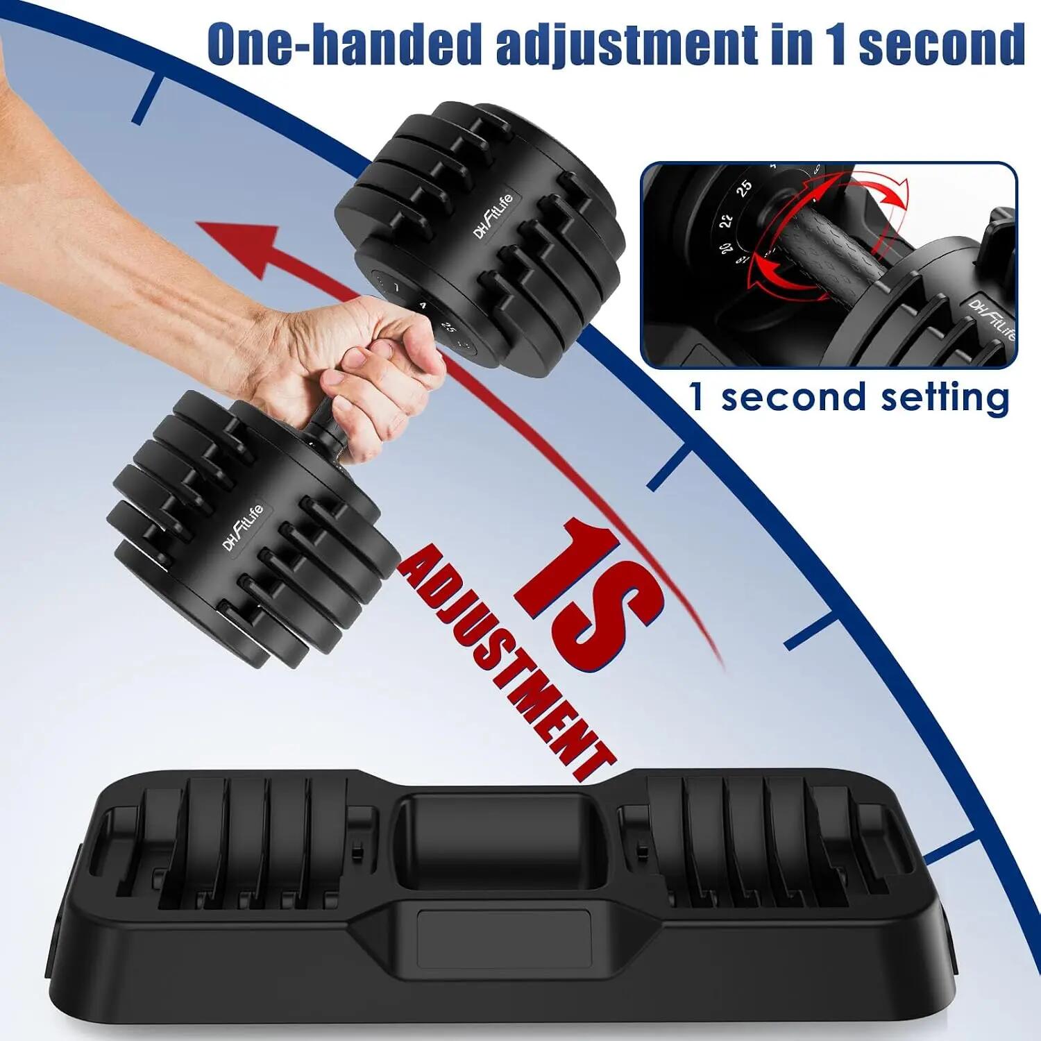 12kg verstellbare Hanteln Set, 10 Stufen, Kurzhanteln 10-in-1 2/7