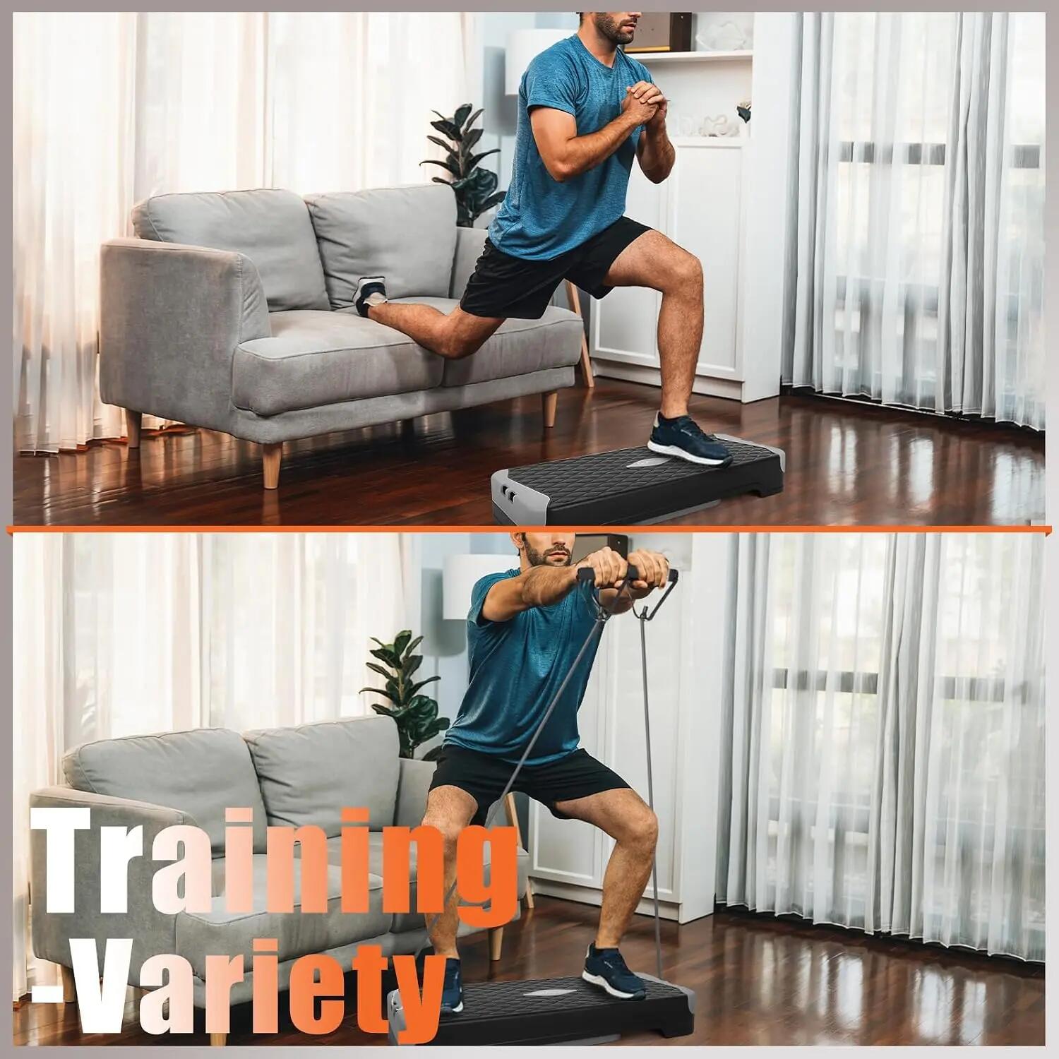 3-in-1 Steppbrett 10/15cm, Aerobic Stepper für Zuhause bis 120kg 2/7