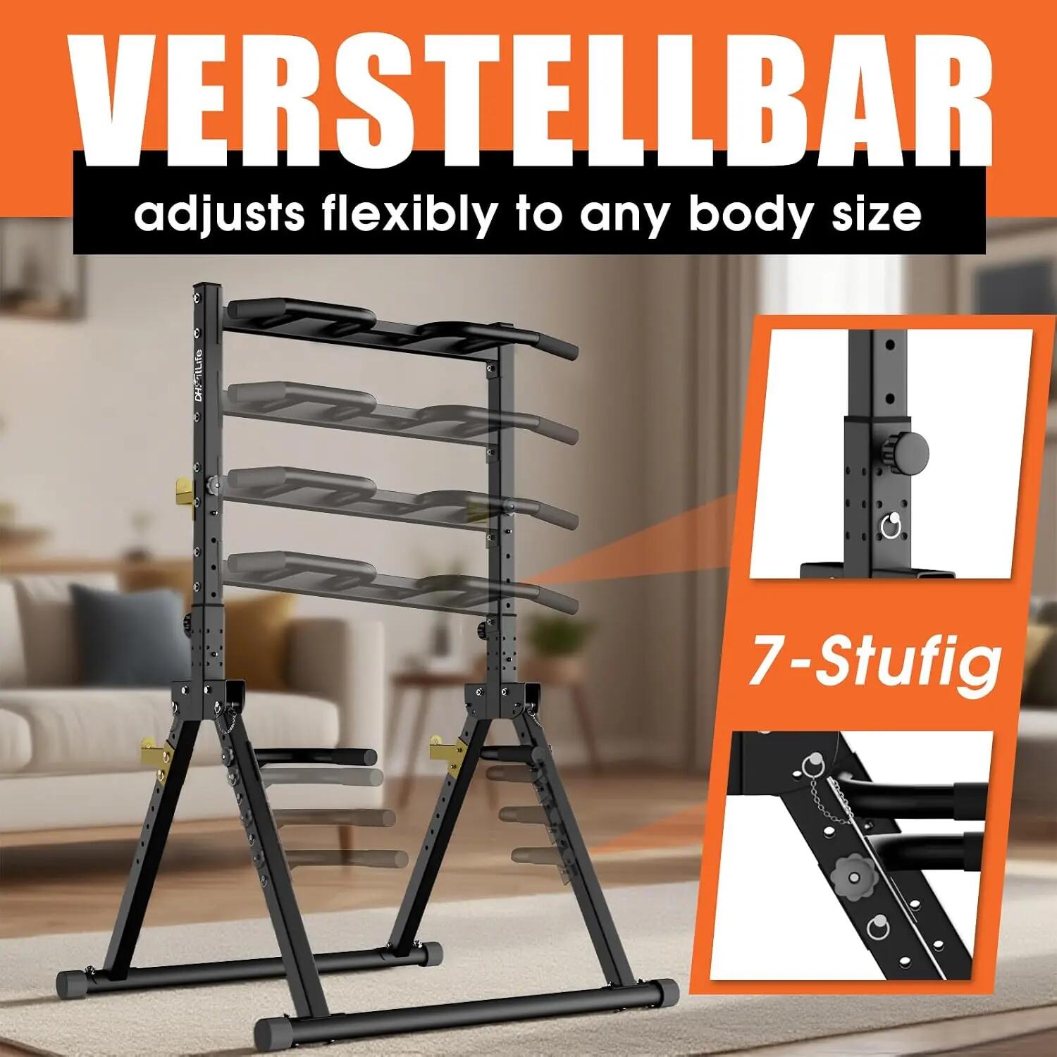 Chaise Romaine, Barre de Traction Pliable– Standard sans Dossier 5/7