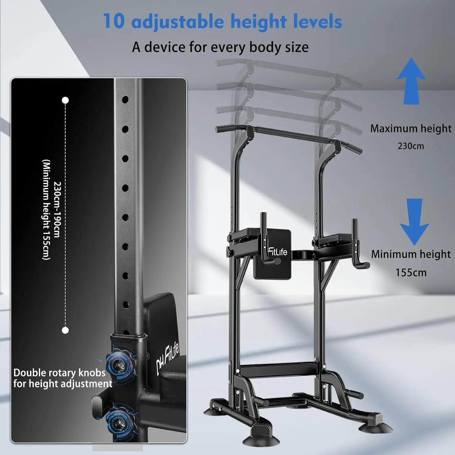 Power Tower Dip Station, Klimmzugstange freistehend bis 230 cm 2/7