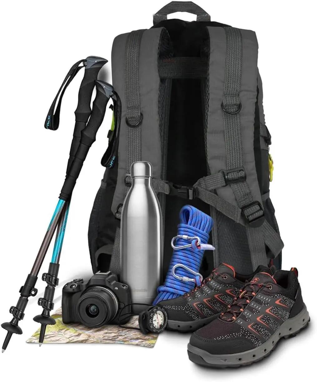 Mochila Impermeable 30 L Azul Múltiples Bolsillos 5/5