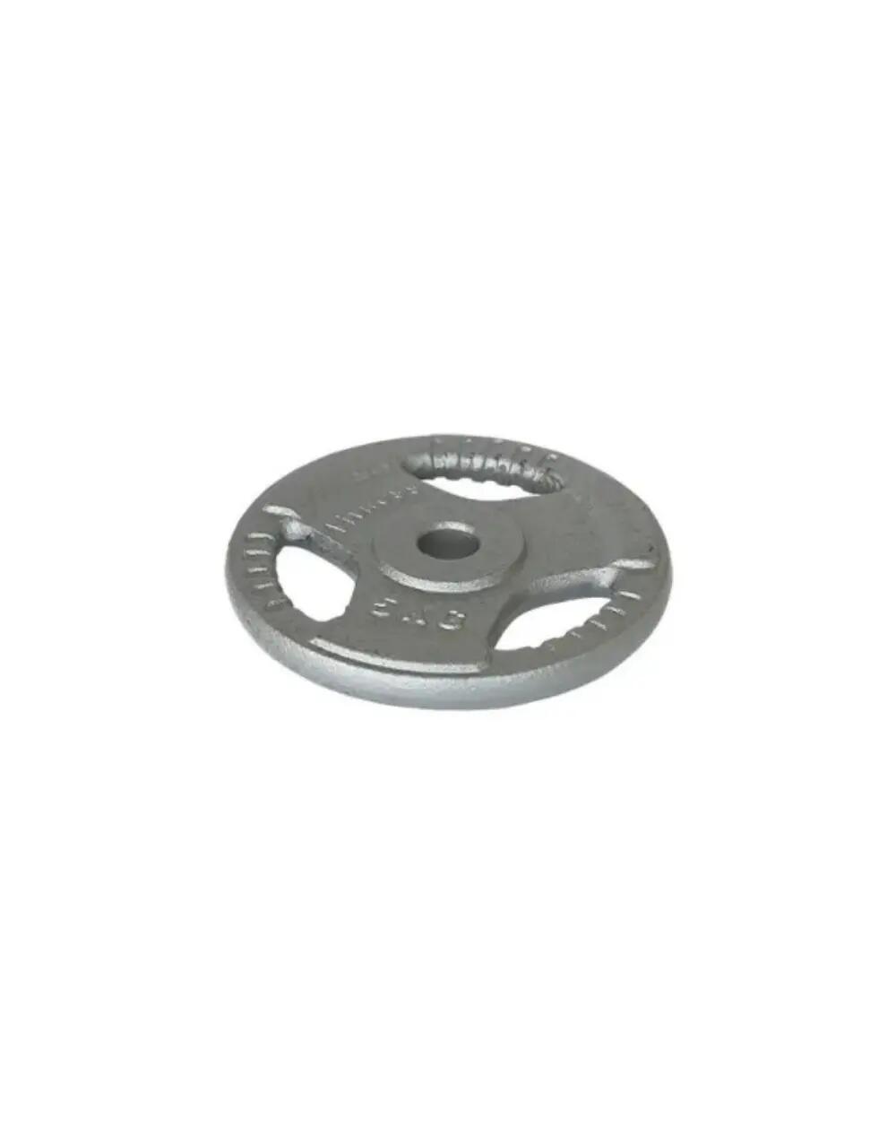 Disco de Hierro Fundido 5 kg 30 mm con agarres Musculación Fitness 3/3