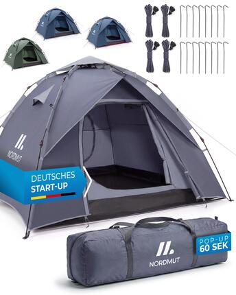 Camping Wurfzelt 2-4 Personen Pop-up Sekundenaufbau wasserdicht 230x230 cm Tikaa