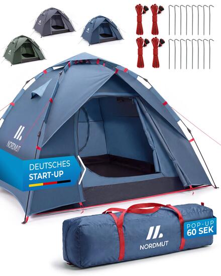 Camping Wurfzelt 2-4 Personen Pop-up Sekundenaufbau wasserdicht 230x230 cm Tikaa