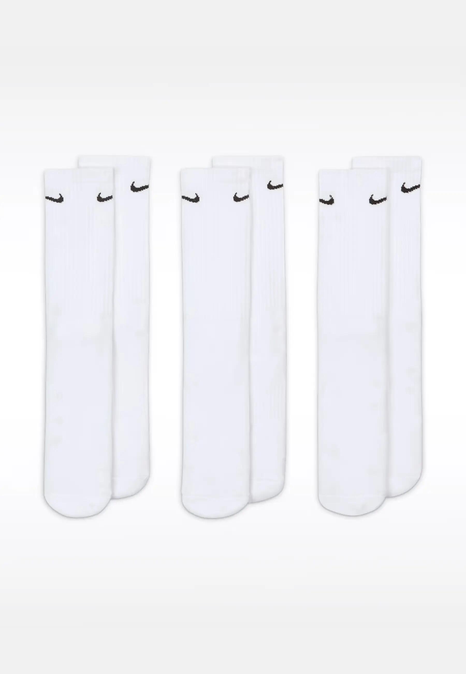 Calzettoni Adulto Unisex Misura Confezione 3 Nike Everyday Bianco 6/8