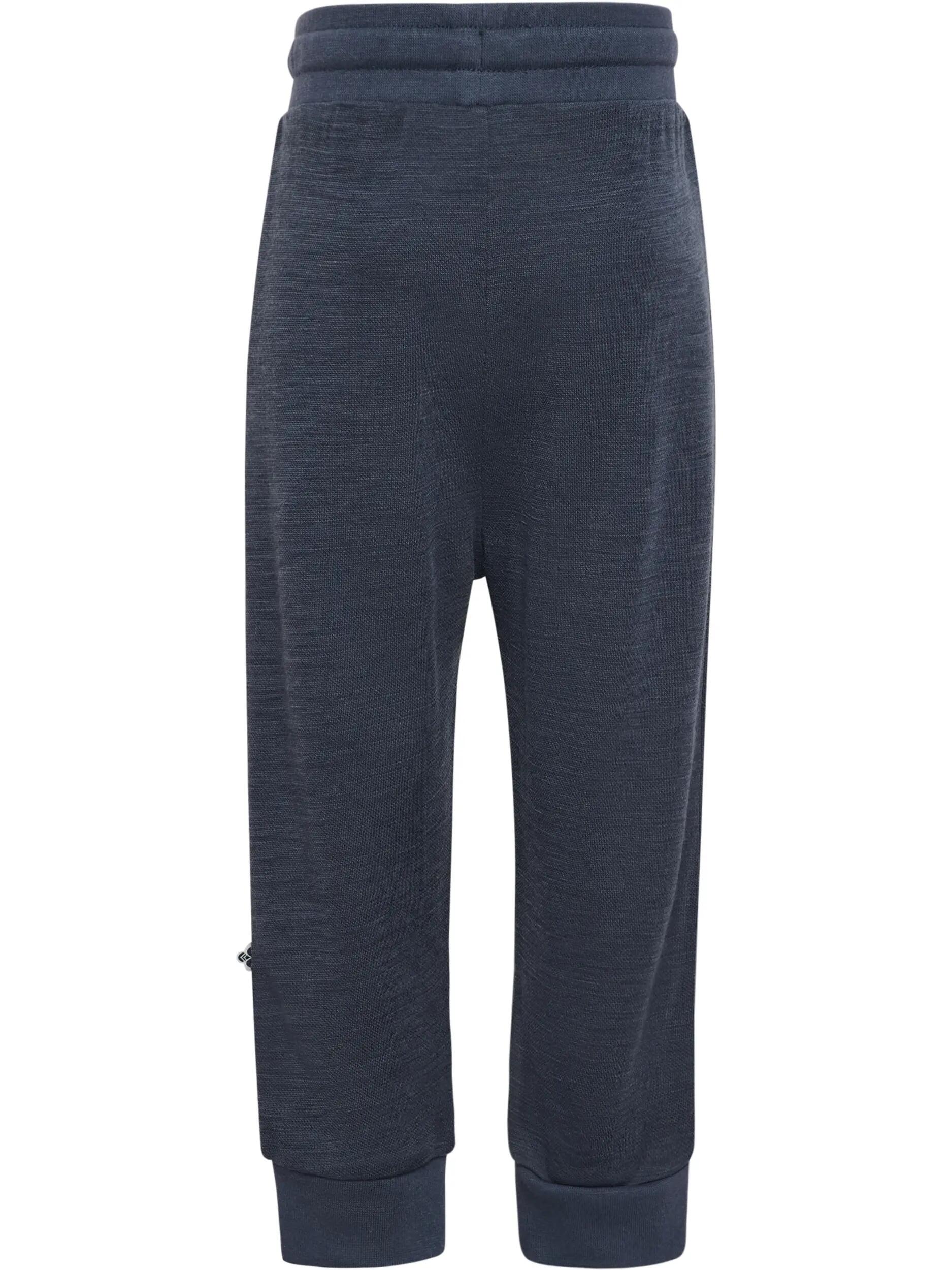 hummel Spodnie hmlMINI WOOL PANTS dla dzieci — wełna merino – OMBRE BLUE 3/5