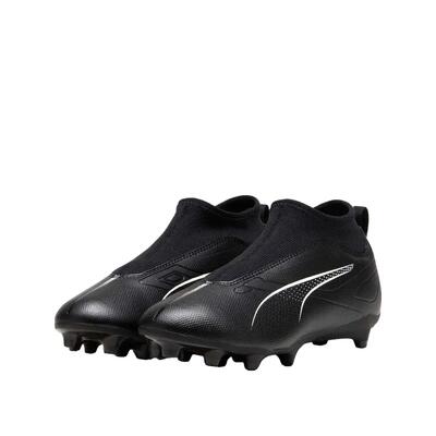 Scarpe da calcio senza lacci ULTRA 5 MATCH+ FG/AG per ragazzi PUMA Black White