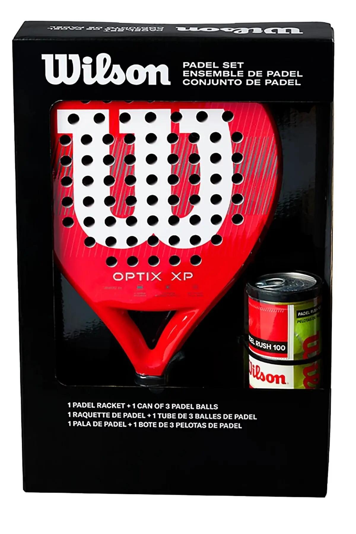 Wilson Optix XP 360 gr Kırmızı Padel Raket Set 1/5