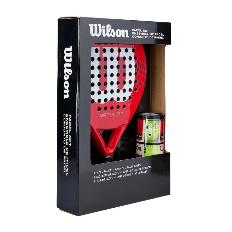 Wilson Optix XP 360 gr Kırmızı Padel Raket Set