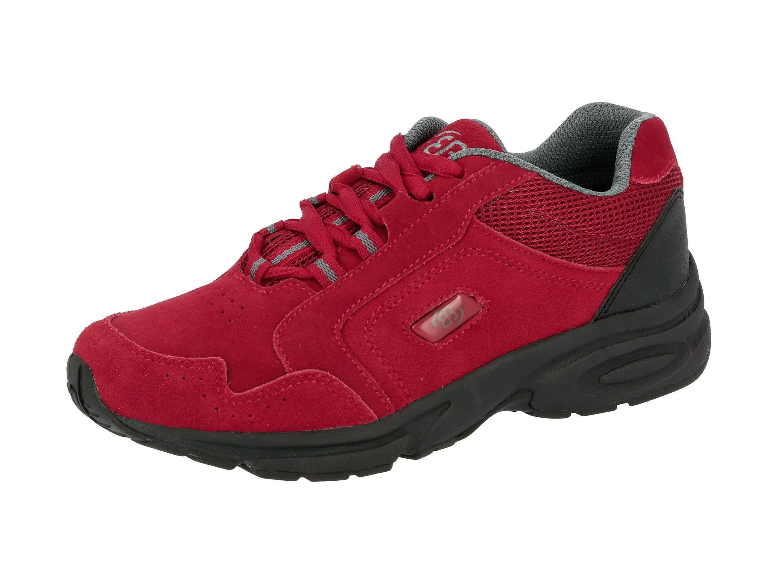 Nordic-Walking-Schuh Brütting Circle Damen Veloursleder rot 1/6