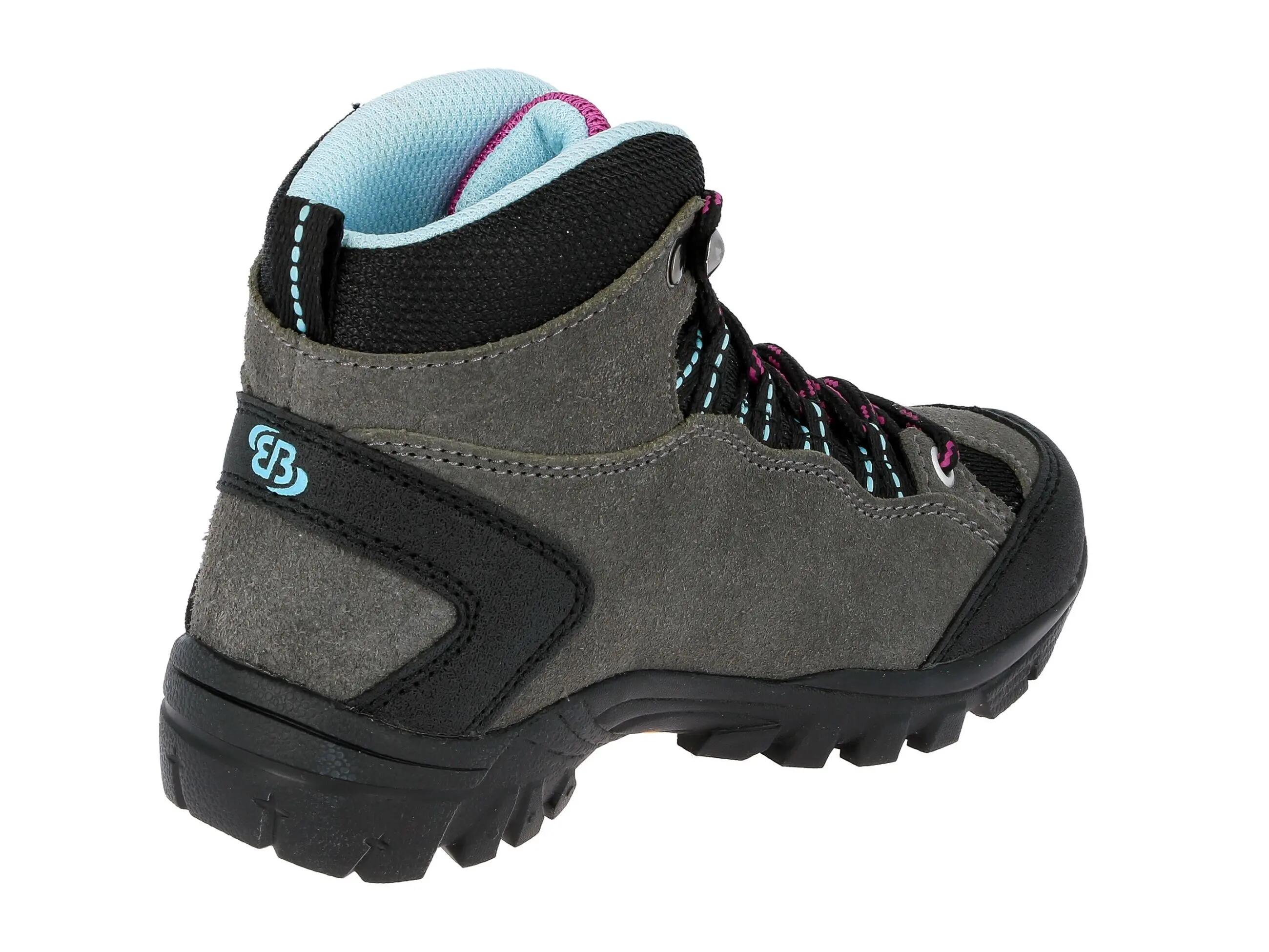 Chaussure randonnée Brütting Mount Bona High Kids cuir velours gris 4/6