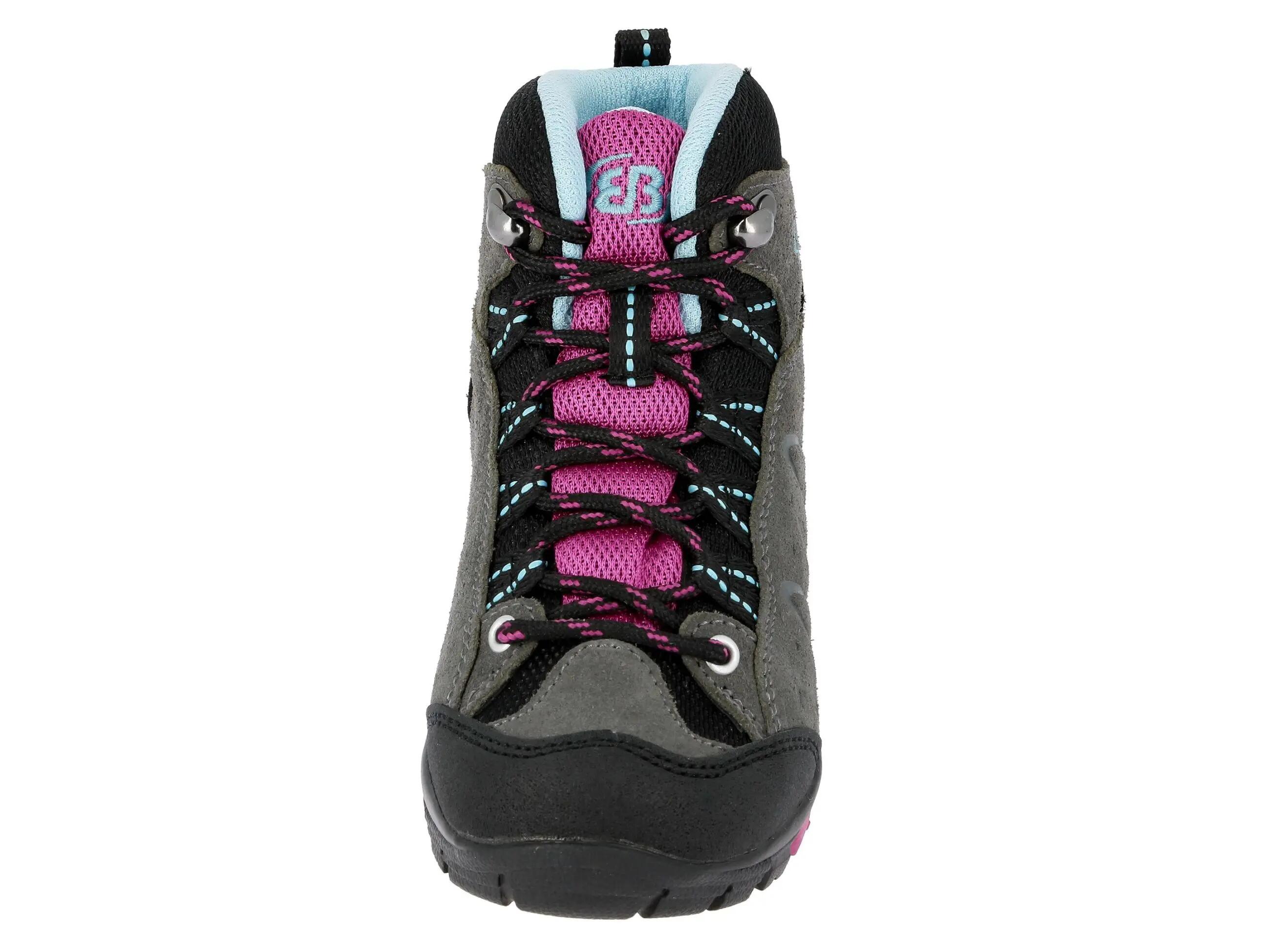 Chaussure randonnée Brütting Mount Bona High Kids cuir velours gris 3/6