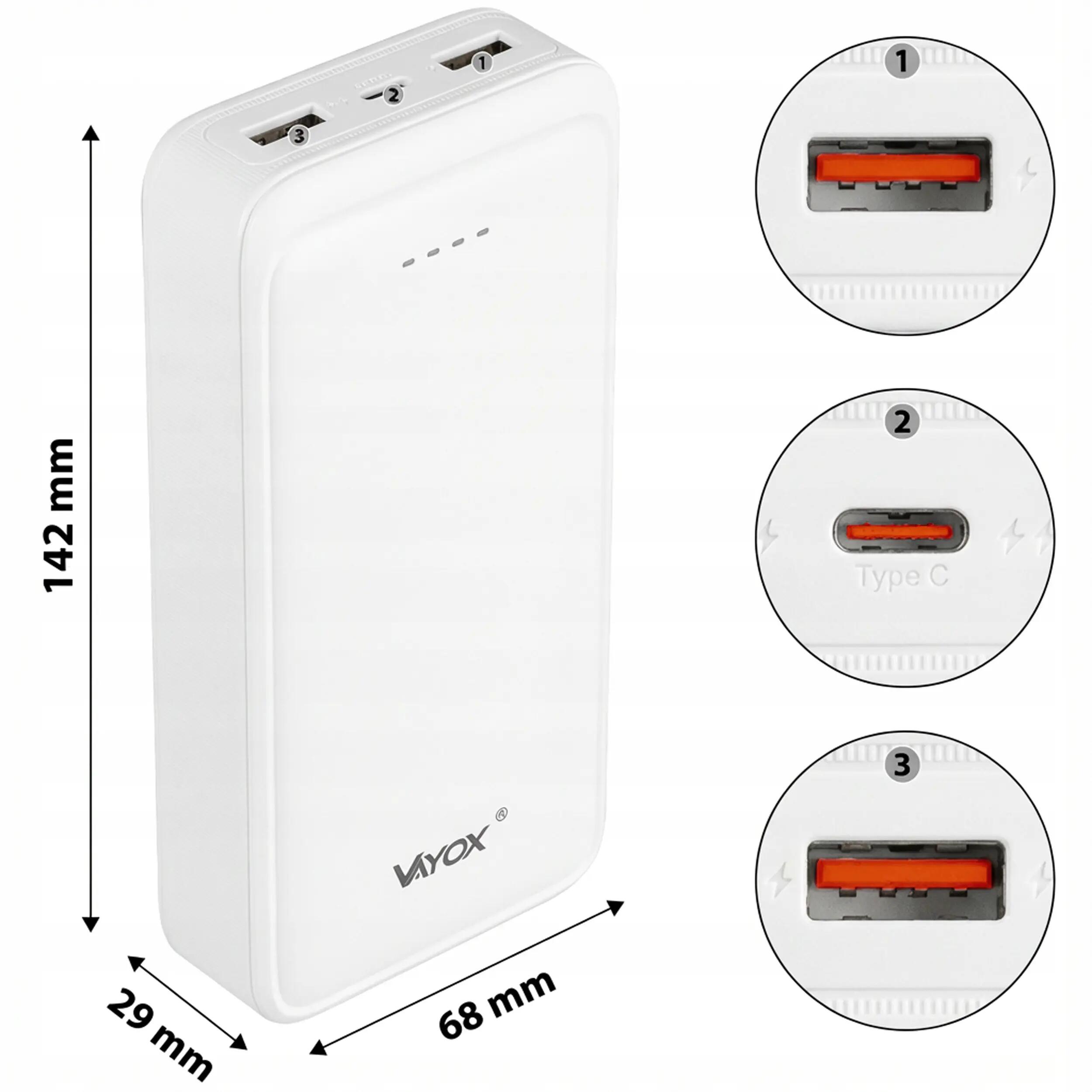 Powerbank Vayox VA0341 20000mAh 20W 2xUSB USB-C 14/15