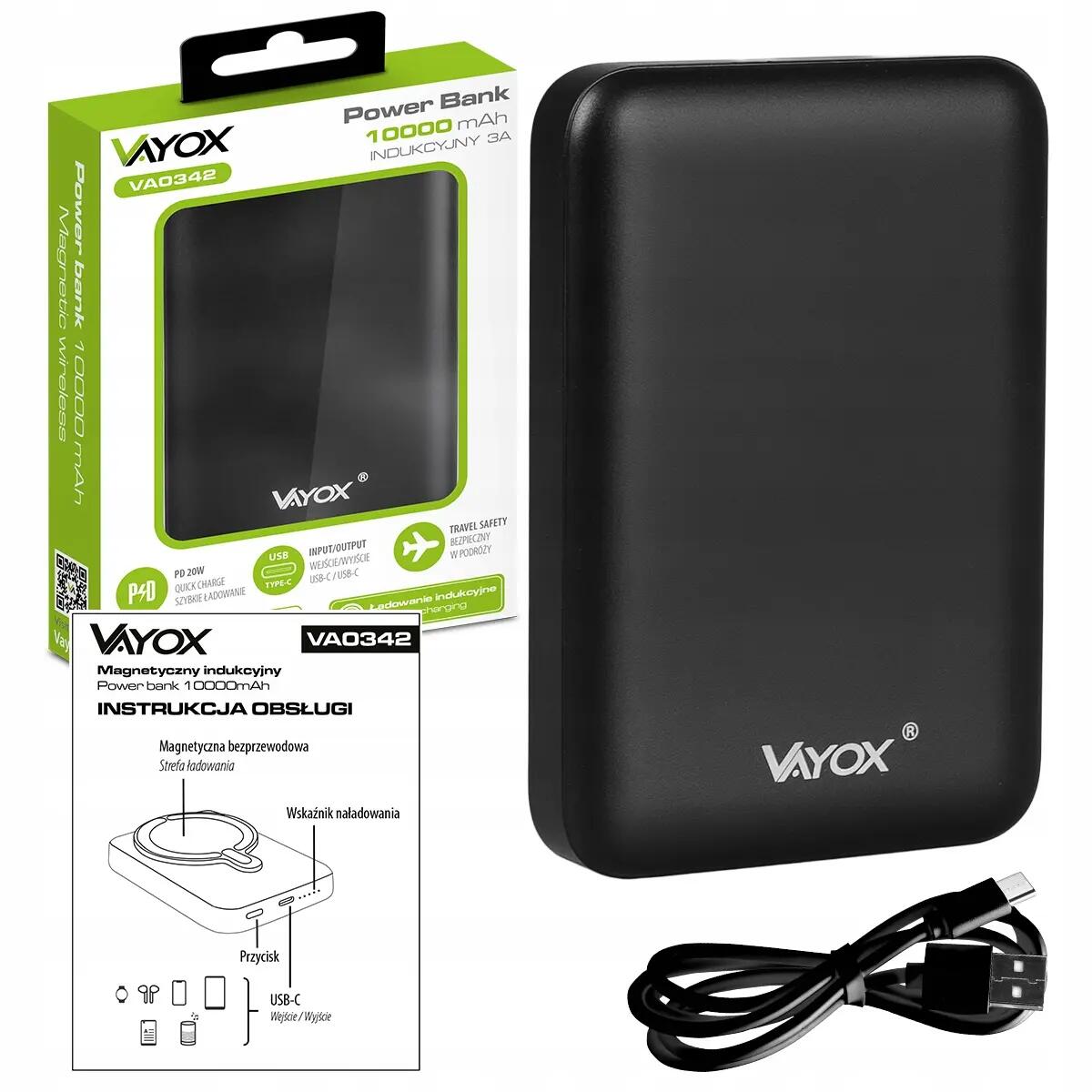 Draadloze powerbank met MagSafe Vayox VA0342 10000mAh 20W USB-C 15/15