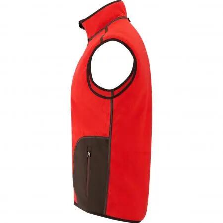 Herren - Jagdweste - wendbares Teddyfleece - il Lago Prestige - braun/rot 4/5