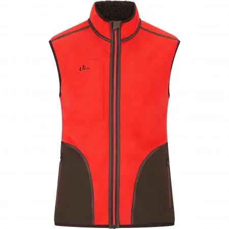 Herren - Jagdweste - Wende-Teddyfleece - il Lago Prestige - braun-rot 3/5