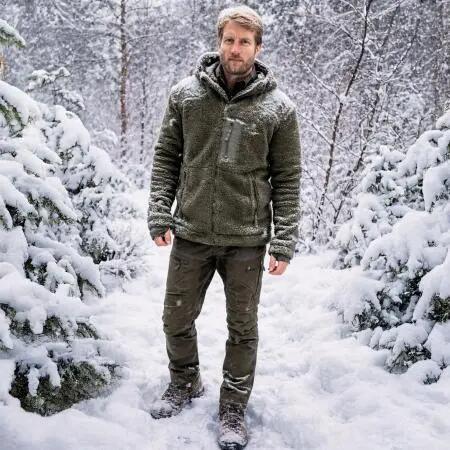 Herren - jagdjacke - faserpelzjacke - avalanche pro - oliv 2/5