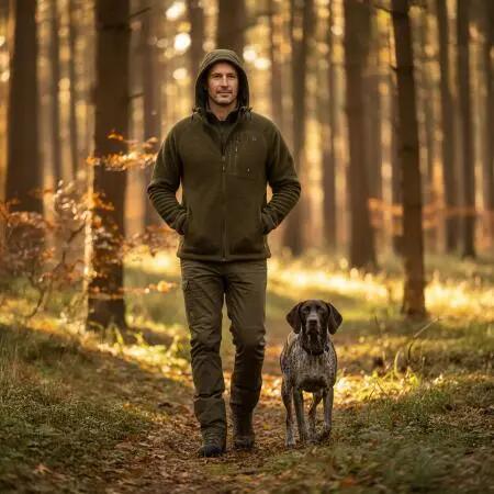 Herren - Outdoorjacke - Lodenfleece, wasserdicht - Geo Pro - oliv 3/5