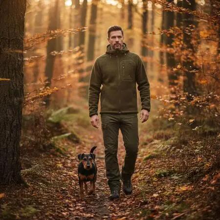 Herren - Outdoorjacke - Lodenfleece, wasserdicht - Geo Pro - oliv 2/5