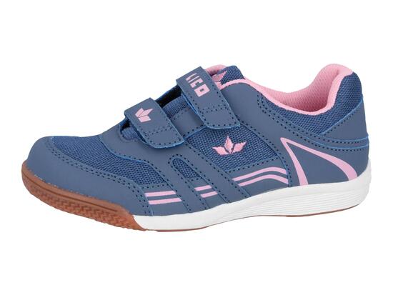 Chaussure LICO Active Indoor V filles nylon gris velcro semelle amovible