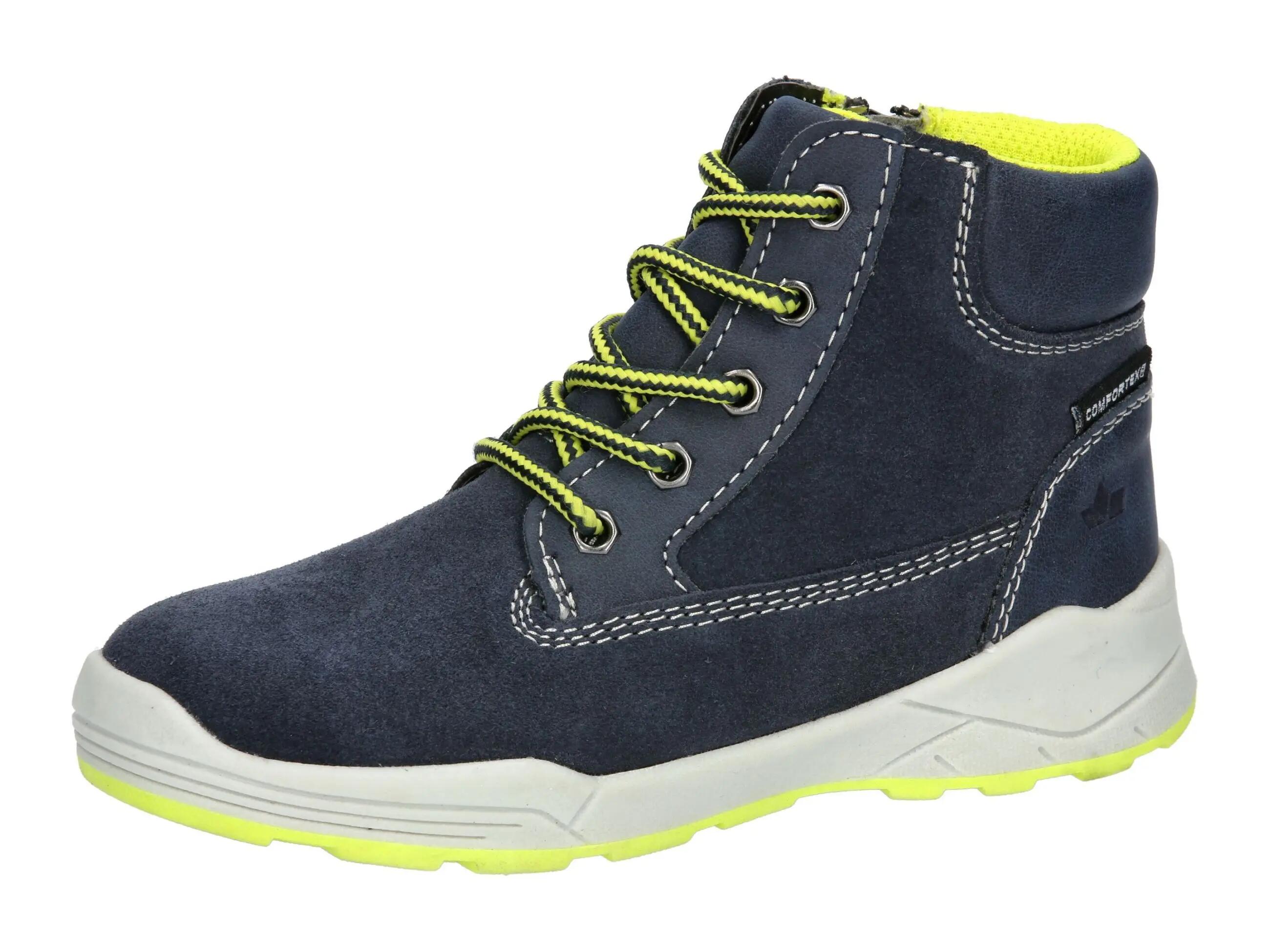Bottes imperméables LICO Benisha daim bleu, lacets et zip 1/6