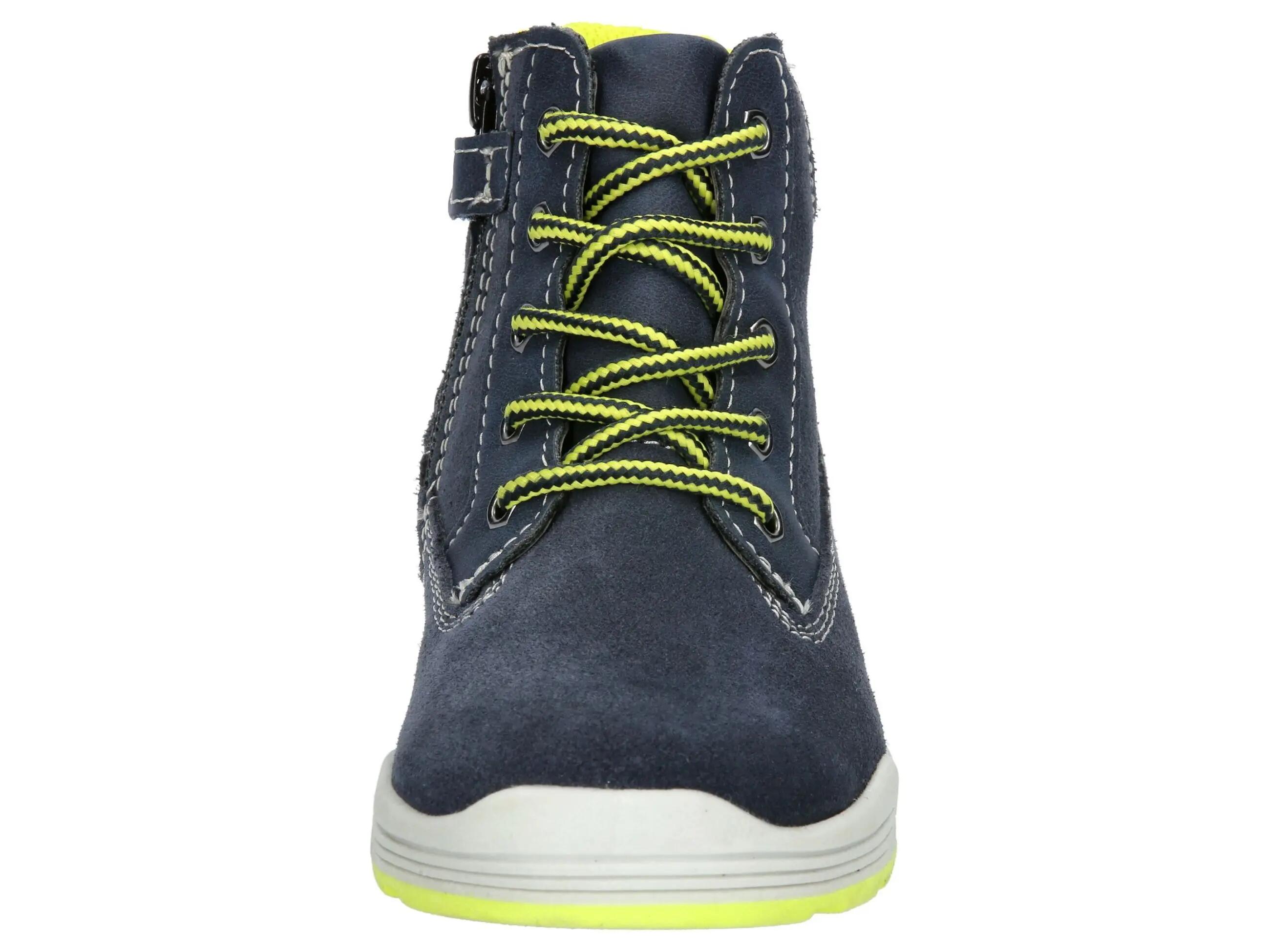 Bottes imperméables LICO Benisha daim bleu, lacets et zip 3/6