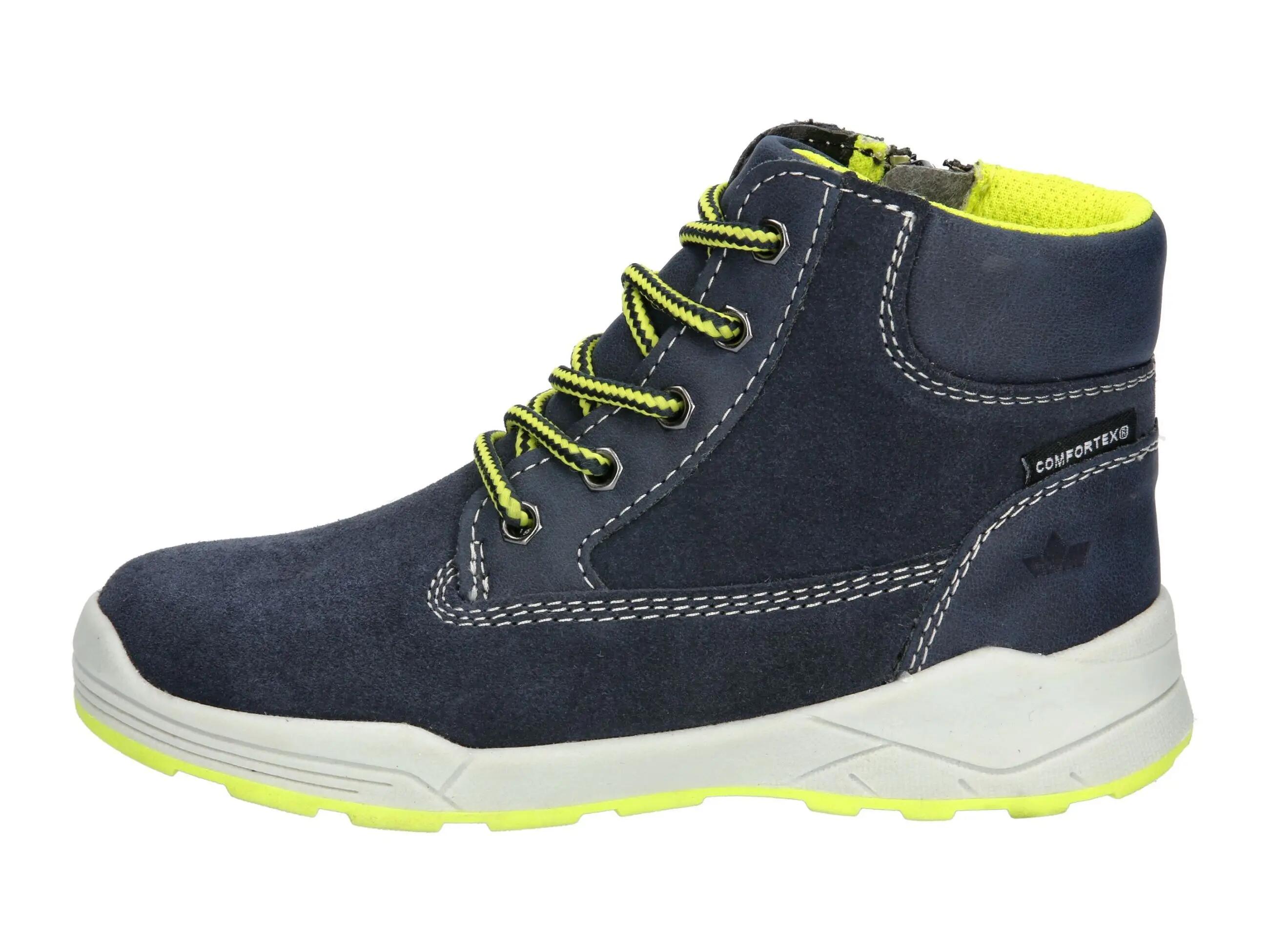 Bottes imperméables LICO Benisha daim bleu, lacets et zip 2/6