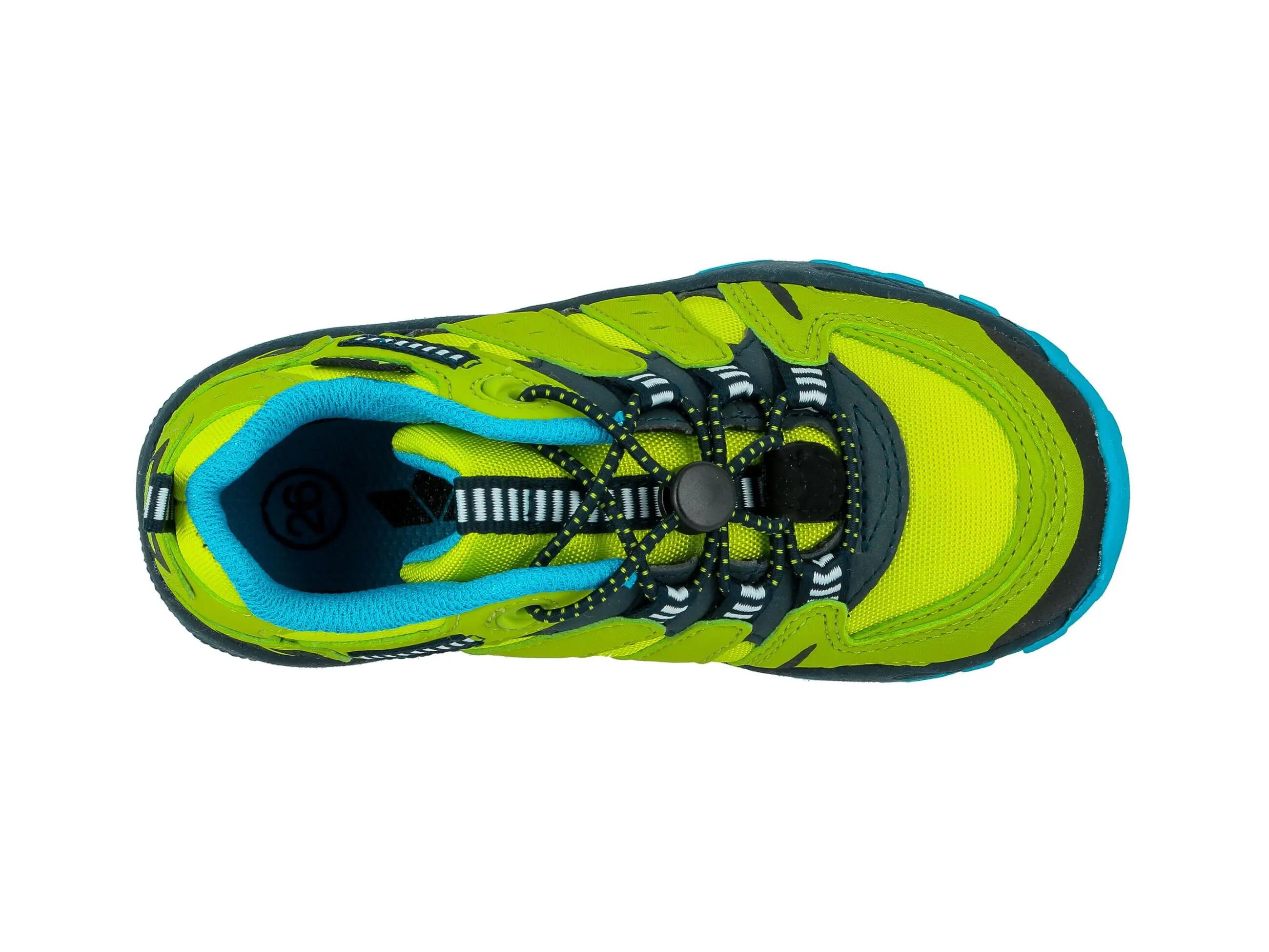 Chaussure LICO Fremont garçons nylon jaune, laçage rapide, semelle amovible 5/6