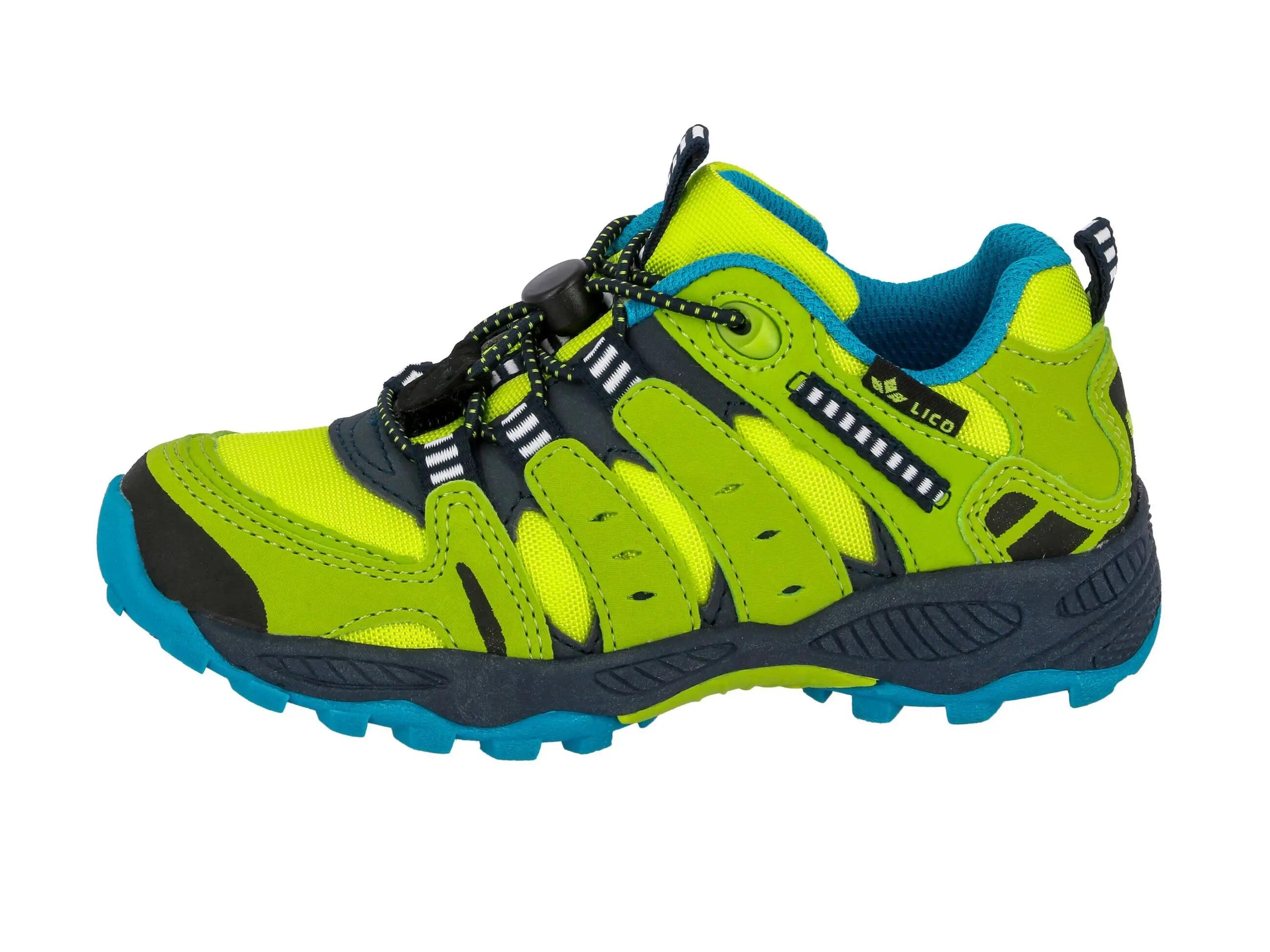Chaussure LICO Fremont garçons nylon jaune, laçage rapide, semelle amovible 2/6